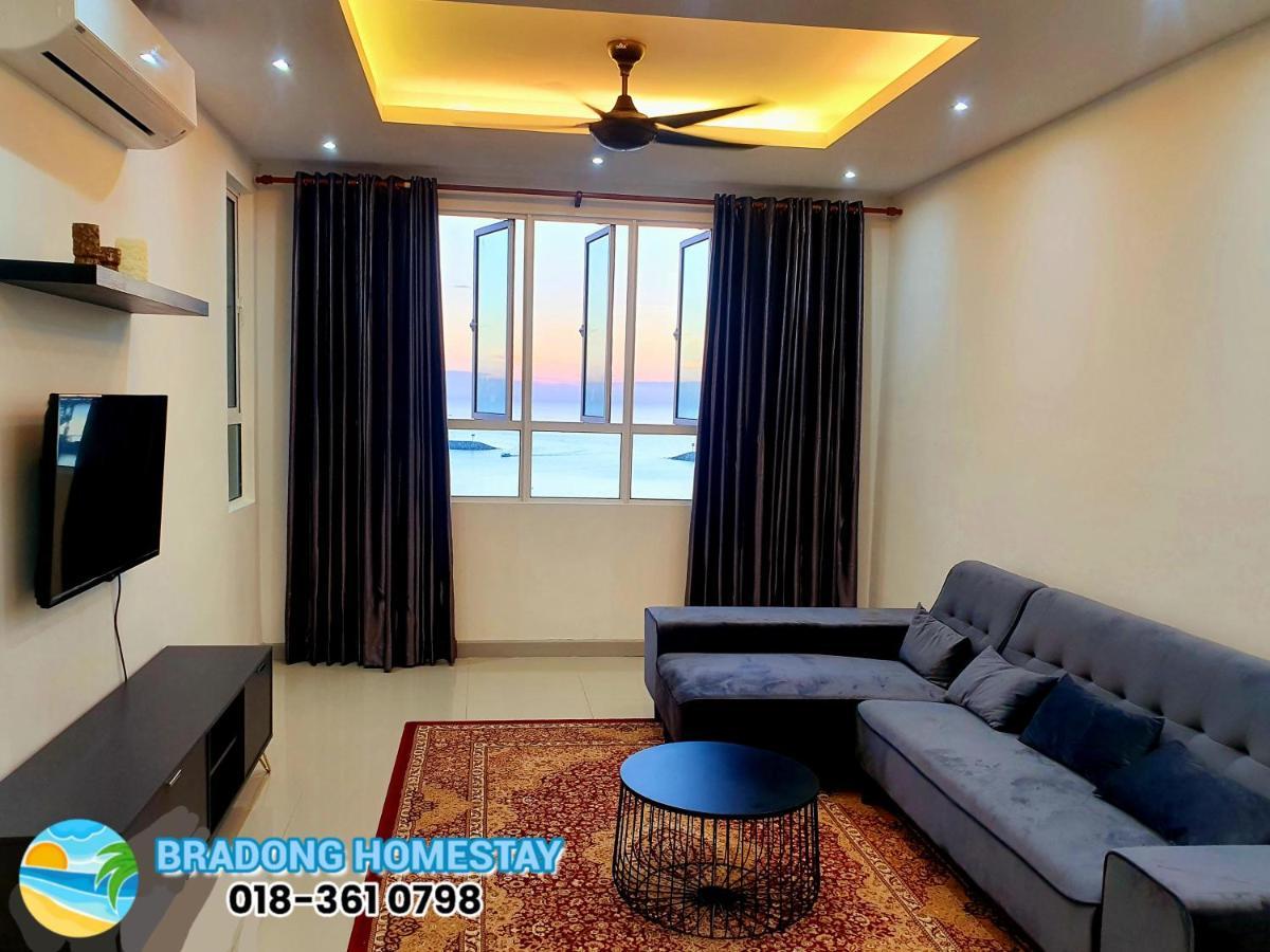 Bradong Homestay - Musllm Only, 3 Queen Bedrooms, Seaview, Infinity Pool, Gym, Near Drawbridge & Ktcc Mall Kuala Terengganu Bagian luar foto