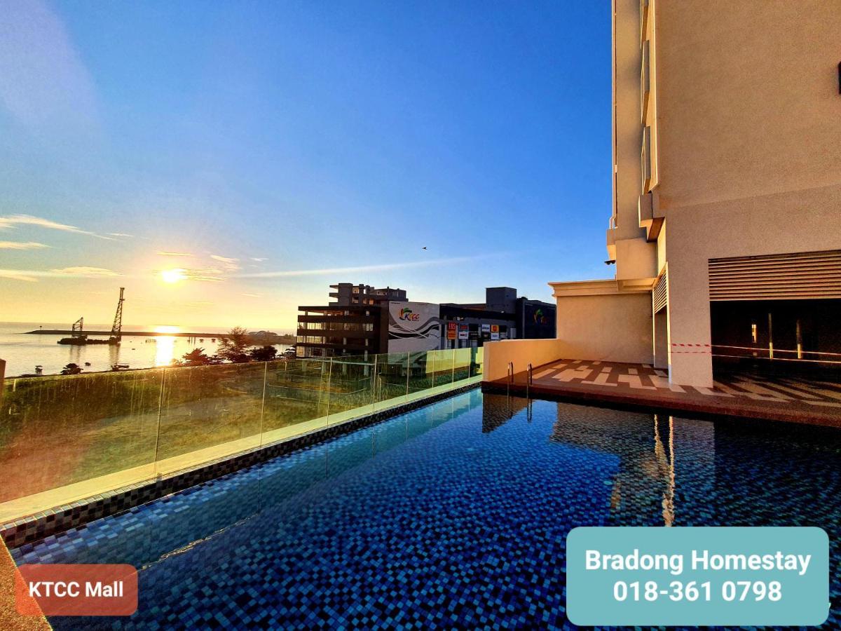 Bradong Homestay - Musllm Only, 3 Queen Bedrooms, Seaview, Infinity Pool, Gym, Near Drawbridge & Ktcc Mall Kuala Terengganu Bagian luar foto